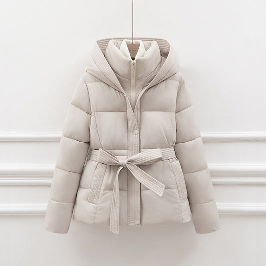 Manteau court à taille basse pour femme