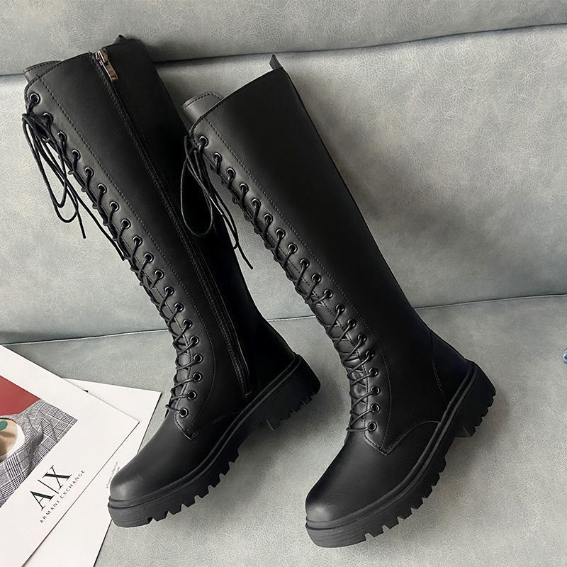 Bottes Martin à talons épais pour femmes