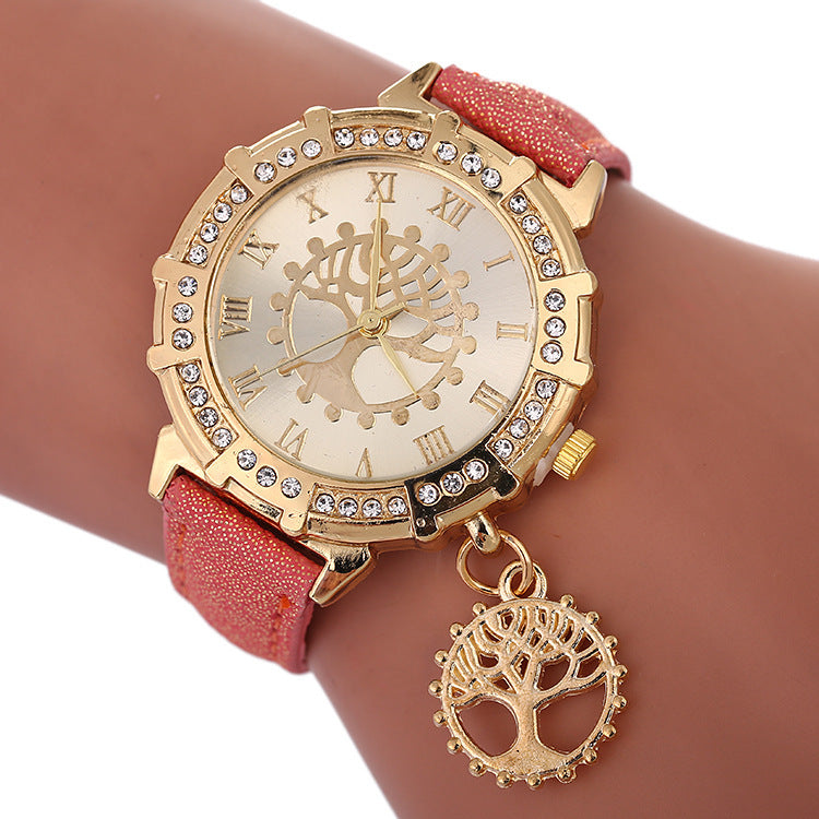 Montres tendance pour femmes avec motif arbre de vie