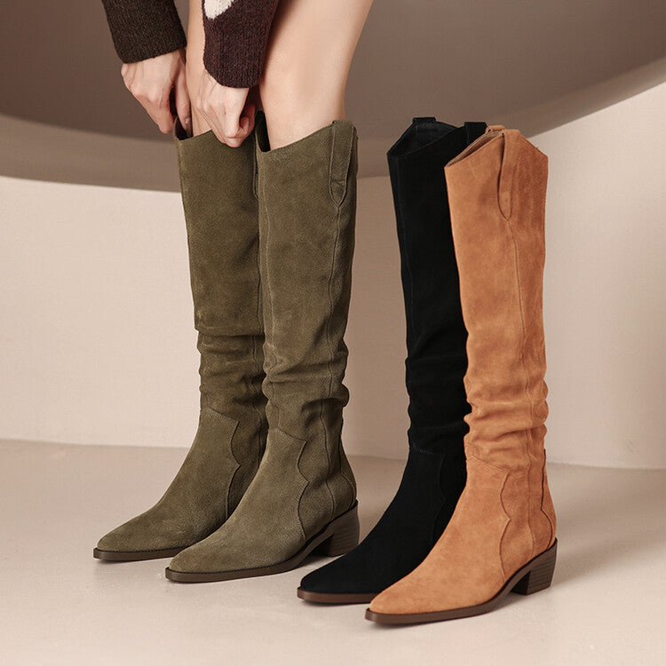 Bottes hautes à talon pour femme