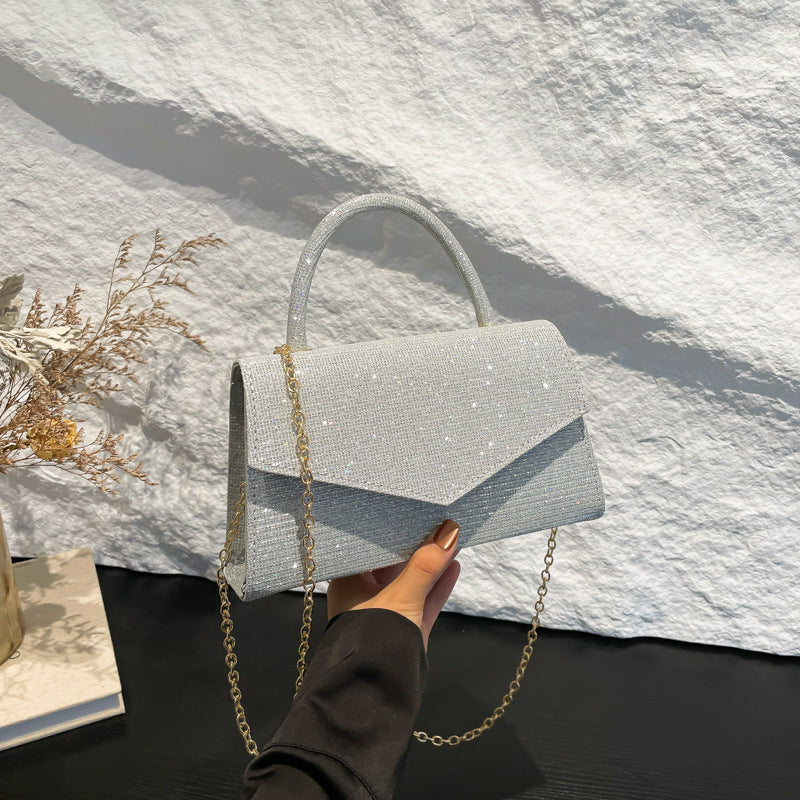 Petit sac carré tendance en diamant pour femme