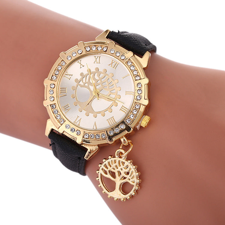 Montres tendance pour femmes avec motif arbre de vie