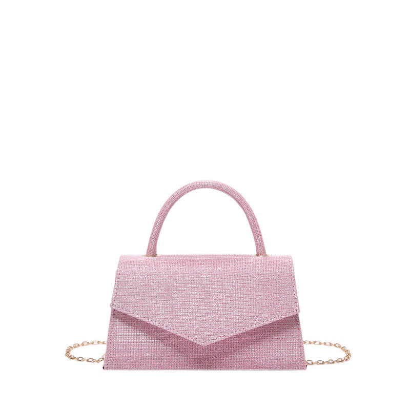 Petit sac carré tendance en diamant pour femme